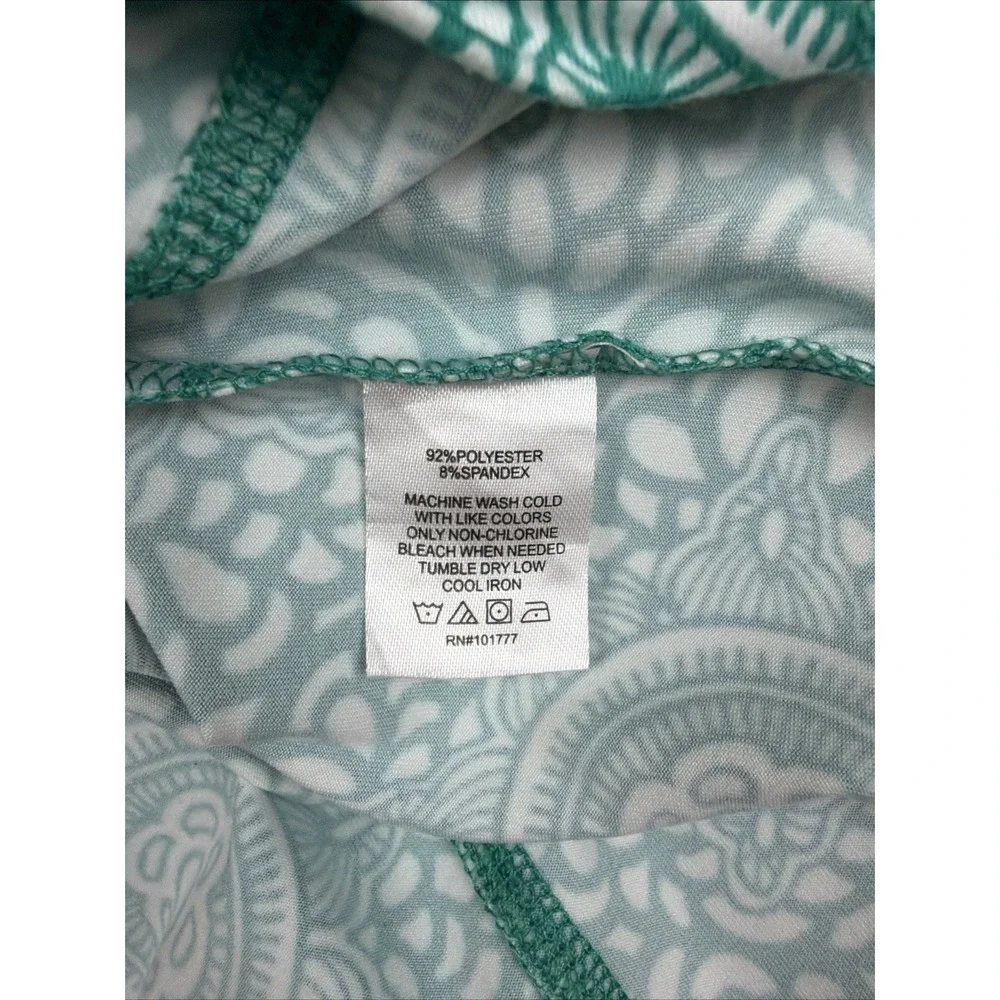 Soybu Dress Women's Size Small Green White Mock Neck Sport Quarter Zip Athletic